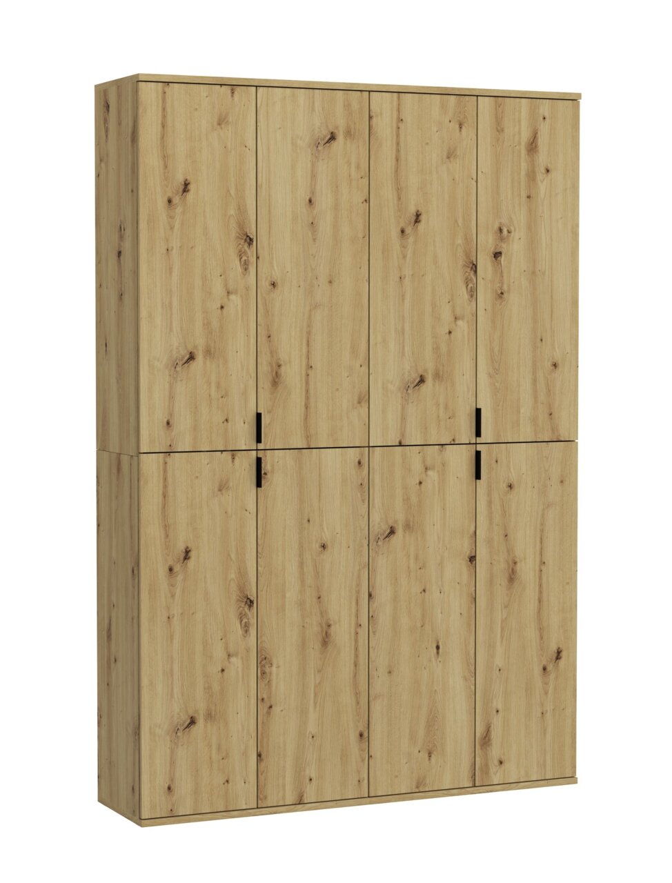 MID.YOU Garderobenkombination PROJEKT X Holzfarbene Garderobenkombination mit sechs Türen, frontale Perspektive