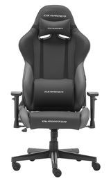 Gaming Stuhl Gladiator in Frontalansicht mit ergonomischem Design, Kopfstütze und Armlehnen.