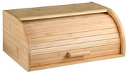 Brotkasten aus Bambus mit Rollklappe, seitliche Perspektive