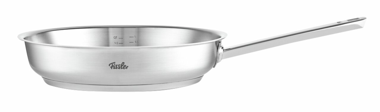 Fissler Pfanne 28 cm Original-Profi-Collection Edelstahlpfanne mit langem Griff, seitliche Ansicht
