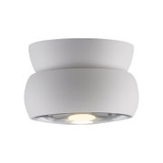 Moderne LED-plafondlamp in wit, zijaanzicht