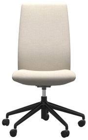 Moderne thuiskantoorstoel in beige, vooraanzicht
