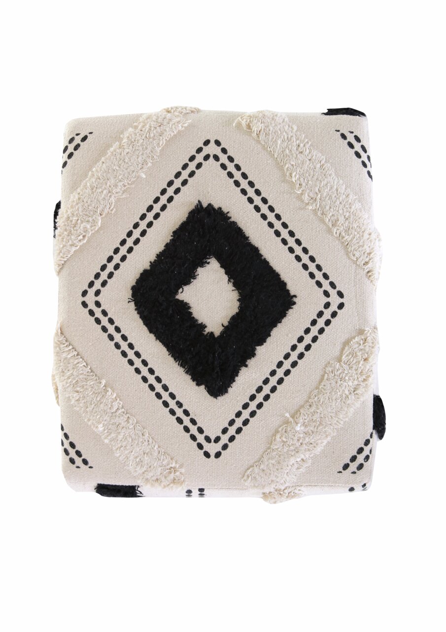 Hocker mit geometrischem Muster in Draufsicht