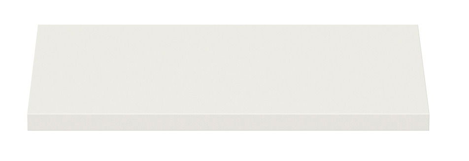 Weißer Einlegeboden aus seitlicher Perspektive