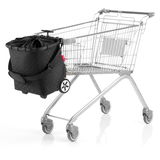 Einkaufswagen mit einem schwarzen, gepunkteten Carrycruiser, seitliche Perspektive