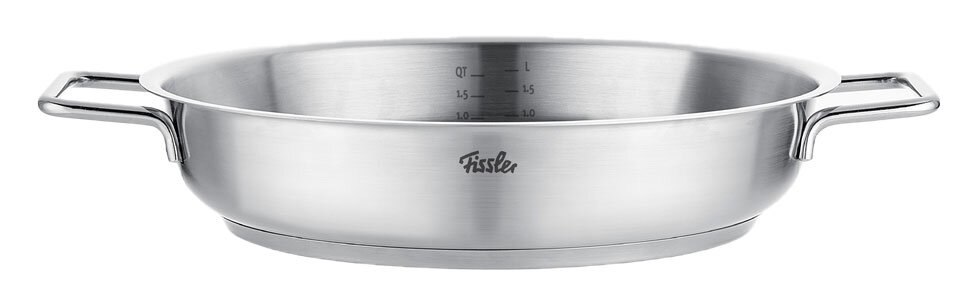 Fissler Servierpfanne PURE COLLECTION Edelstahl-Servierpfanne mit zwei Griffen, seitliche Ansicht
