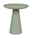 Z2 Beistelltisch RINGAR Moderner, grüner Beistelltisch mit konischer Basis und runder Tischplatte, seitliche Perspektive