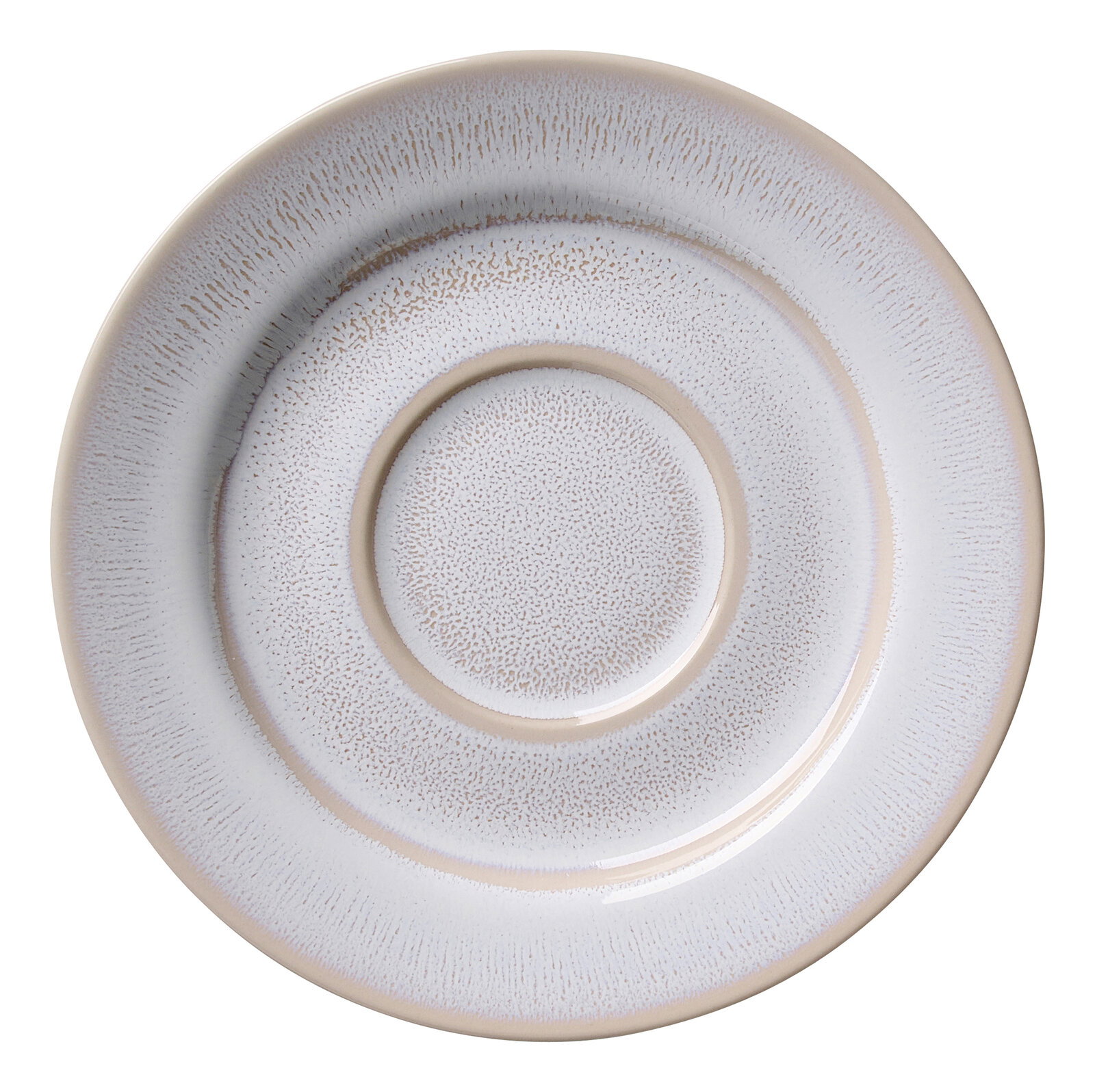 Espressountertasse Laredo 12,5 cm in Draufsicht mit dezentem Muster und sanften Farbtönen.