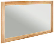 Rechteckiger Spiegel mit Holzrahmen, seitliche Perspektive