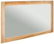 Rechteckiger Spiegel mit Holzrahmen, seitliche Perspektive