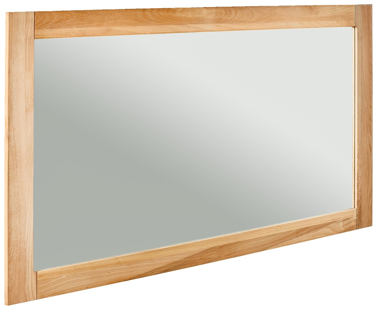 Linea Natura Spiegel LINEA Rechteckiger Spiegel mit Holzrahmen, seitliche Perspektive