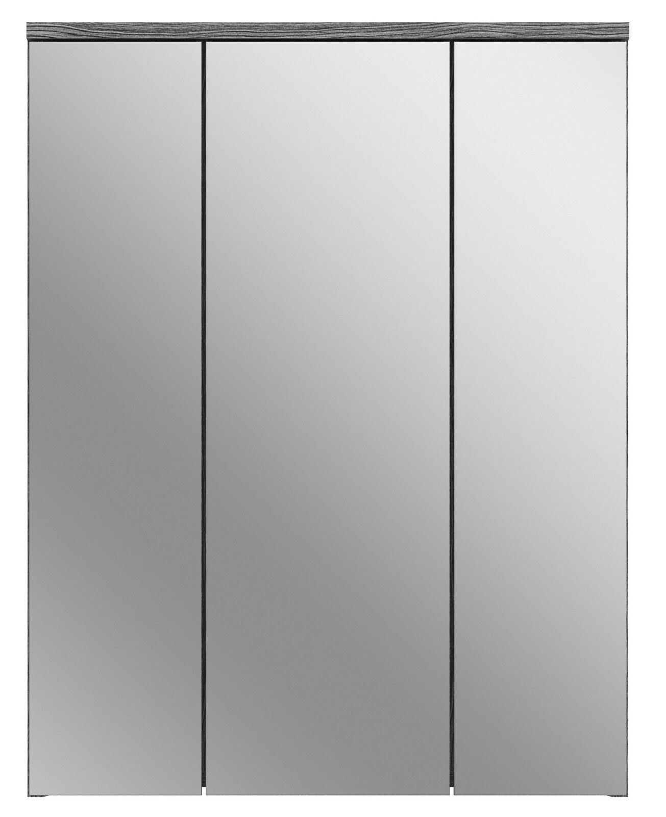 Moderner Spiegelschrank mit drei Türen, Frontalansicht