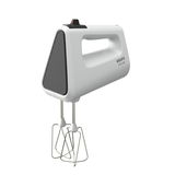 Weißer Handmixer 3Mix 4000 von der Seite mit zwei Rührbesen.