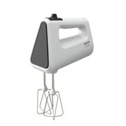 Weißer Handmixer 3Mix 4000 von der Seite mit zwei Rührbesen.