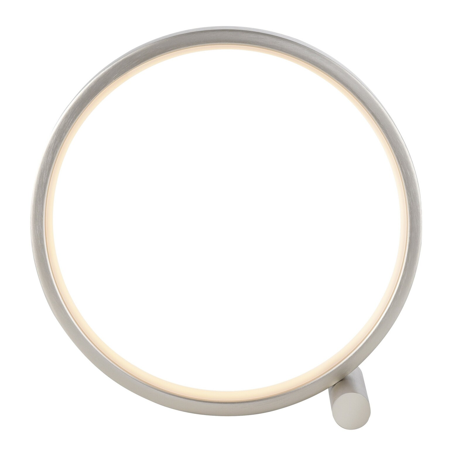Moderne Tischleuchte MINI RITUS in Ringform, seitliche Perspektive