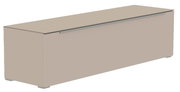 TV-Lowboard in beige aus seitlicher Perspektive