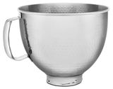 Gehämmerte Metallschüssel 4,8L mit Griff, seitliche Perspektive