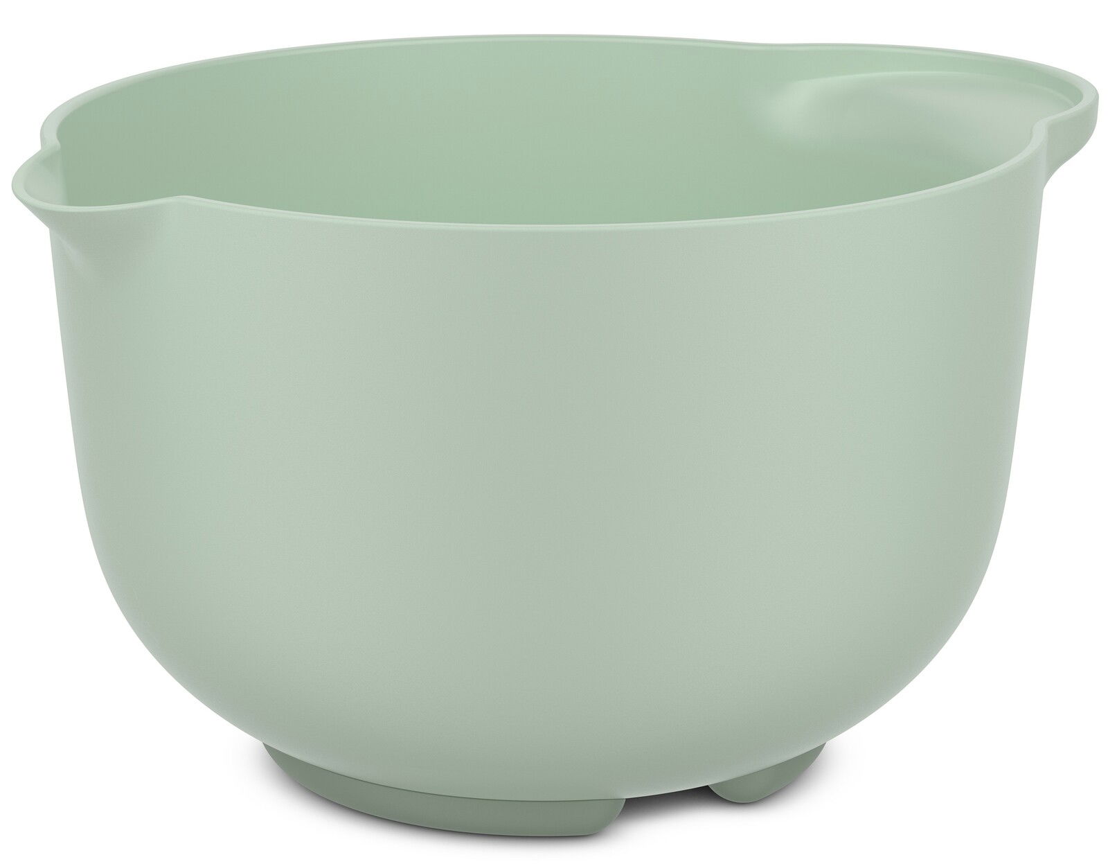 Grüne Rührschüssel mit 3000 ml Fassungsvermögen, seitliche Perspektive