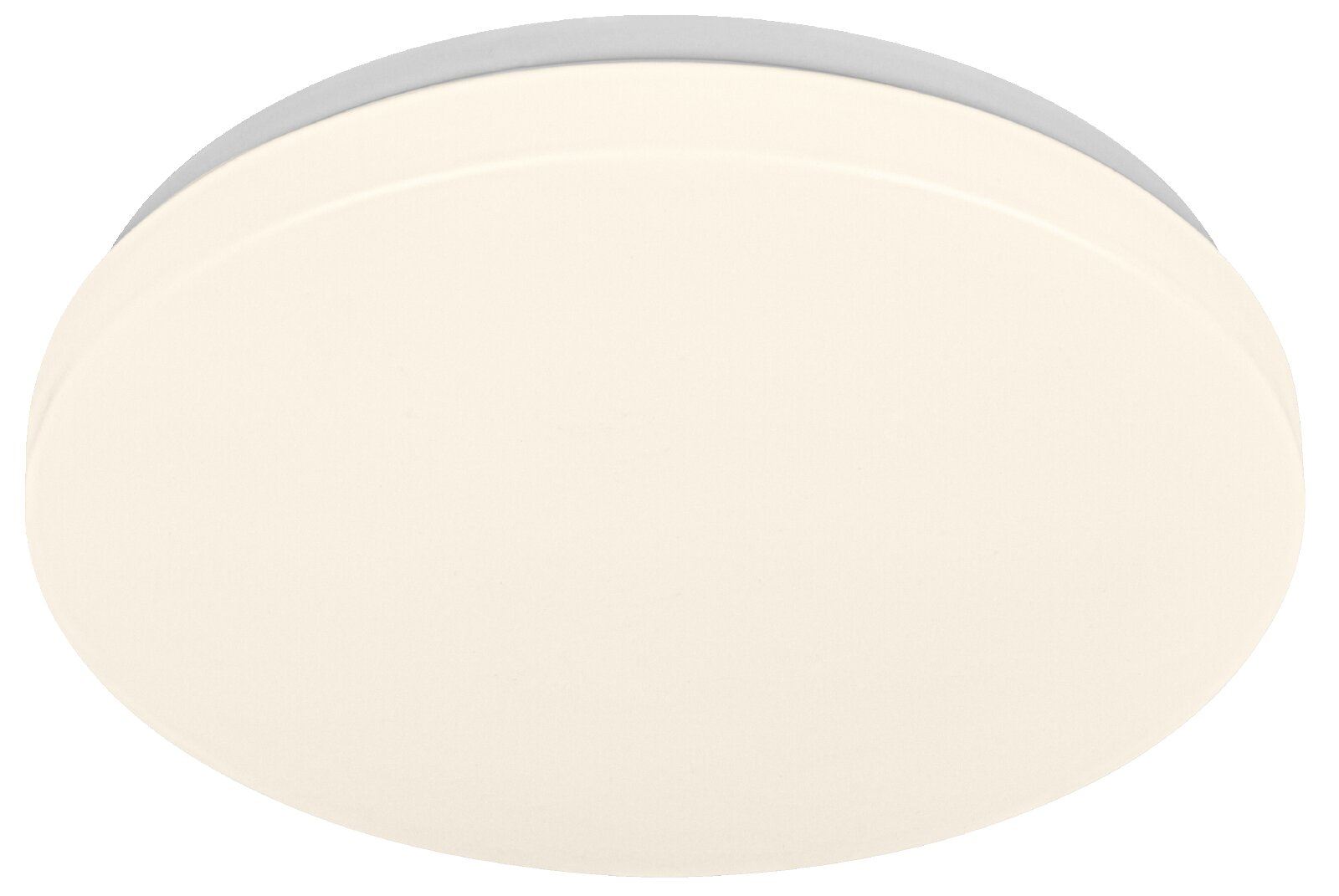 Briloner LED-plafondlamp WALK Ovale, crèmekleurige bord met licht opstaande rand, bovenaanzicht