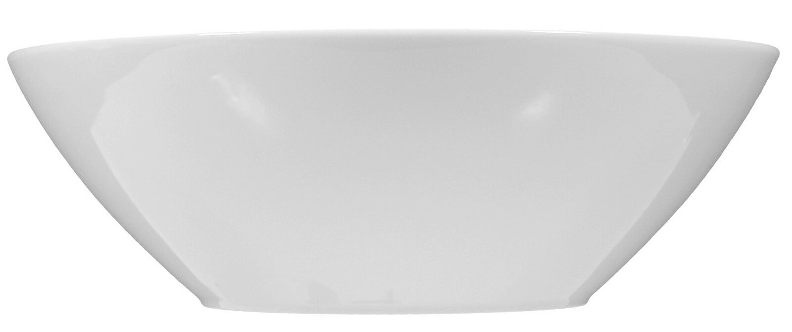 Weiße, runde Schüssel Rondo/Liane 20cm, seitliche Perspektive