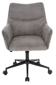 Grauer Drehstuhl mit Armlehnen, Vorderansicht