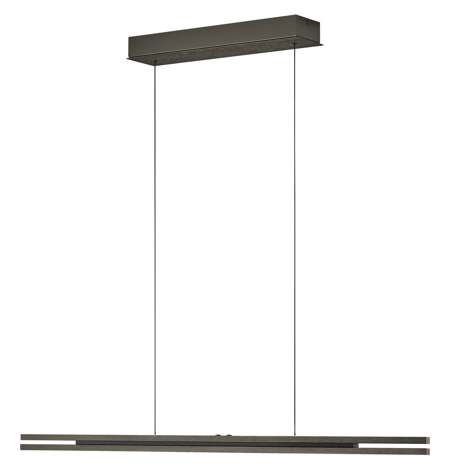 Moderne LED-Pendelleuchte BEN in rechteckiger Form, seitliche Perspektive