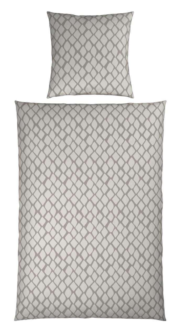 Wendebettwäsche-Set mit geometrischem Muster in Draufsicht