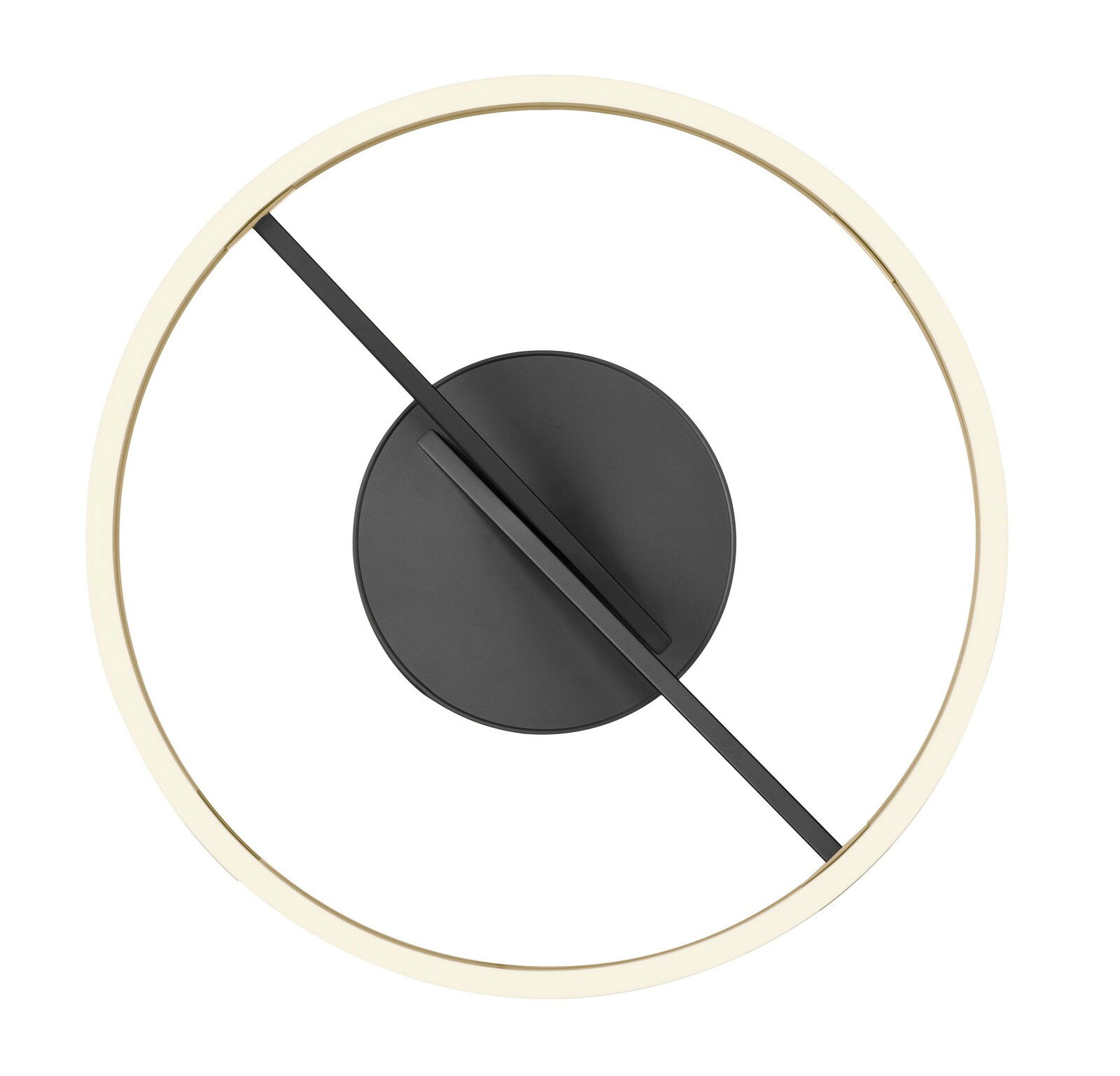 Moderne Deckenleuchte PURE Loop in Draufsicht mit kreisförmigem Design und schwarzem Akzent.