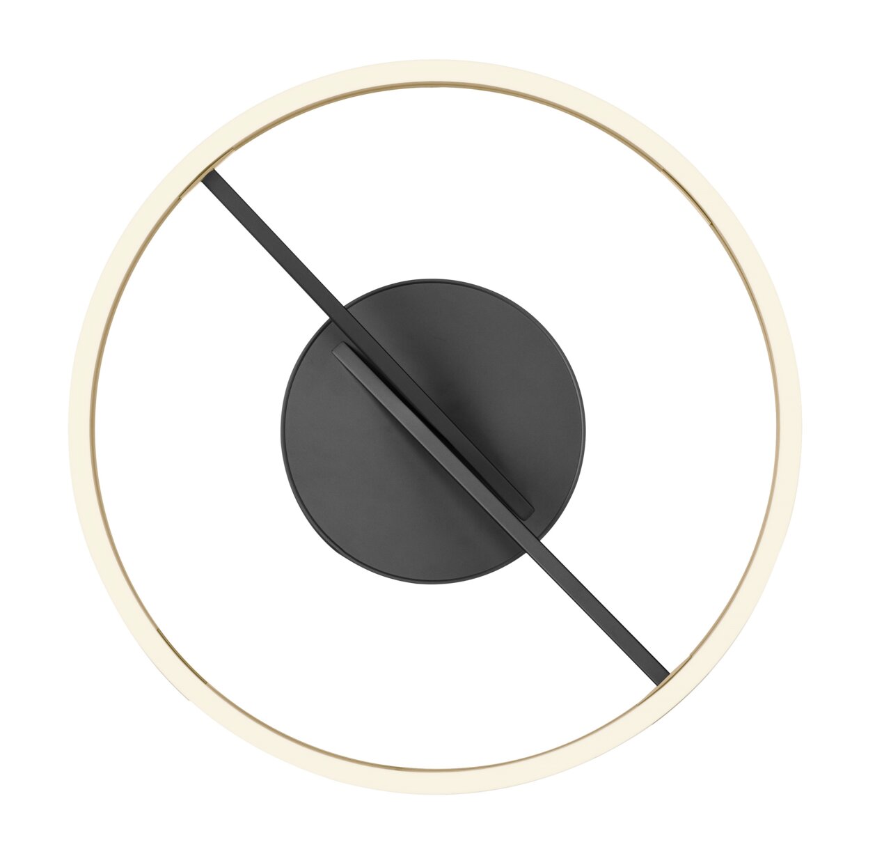 Moderne Deckenleuchte PURE Loop in Draufsicht mit kreisförmigem Design und schwarzem Akzent.