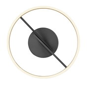 Moderne plafondlamp PURE Loop in bovenaanzicht, met een cirkelvormig ontwerp en een zwart accent.