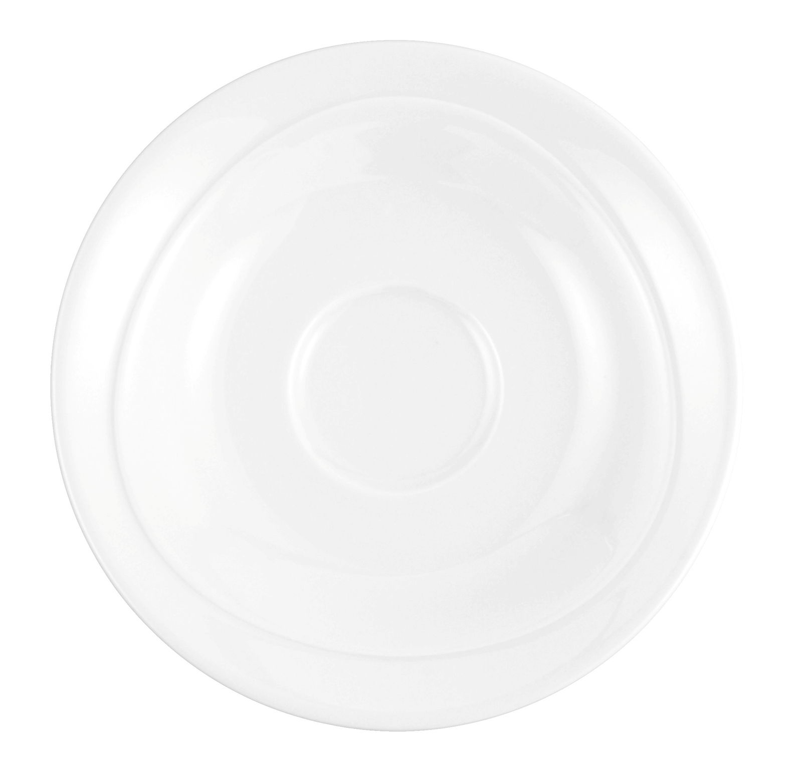 Seltmann Weiden Untertasse TRIO Weiße Untertasse aus Porzellan, Draufsicht