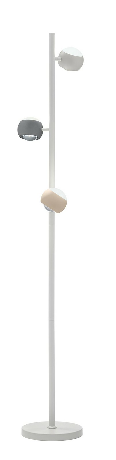 Musterring Stehleuchte CANNON Moderne Stehleuchte mit drei verstellbaren Lampenschirmen in verschiedenen Farben, seitliche Perspektive