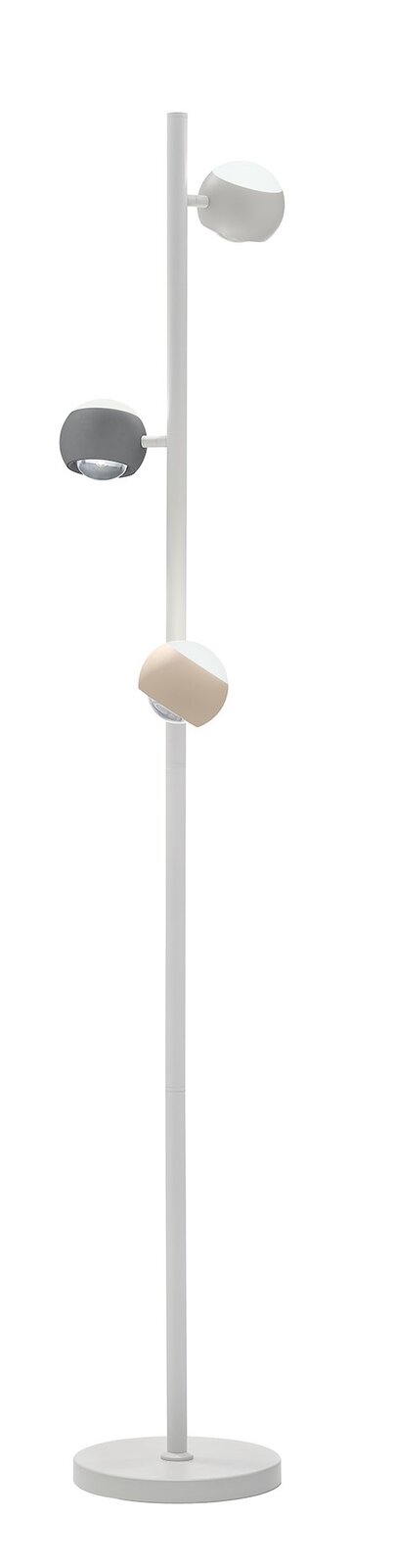 Musterring Stehleuchte CANNON Moderne Stehleuchte mit drei verstellbaren Lampenschirmen in verschiedenen Farben, seitliche Perspektive