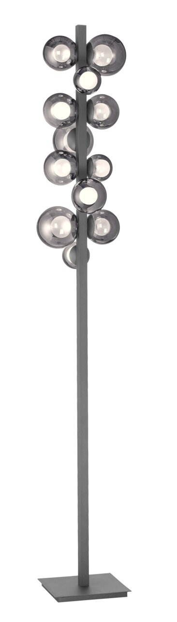 Neuhaus Pure LED-staande lamp PURE POPUP Moderne led-staande lamp met meerdere bolvormige lampen, zijaanzicht.