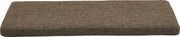 Braunes Sitzkissen in rechteckiger Form, seitliche Perspektive