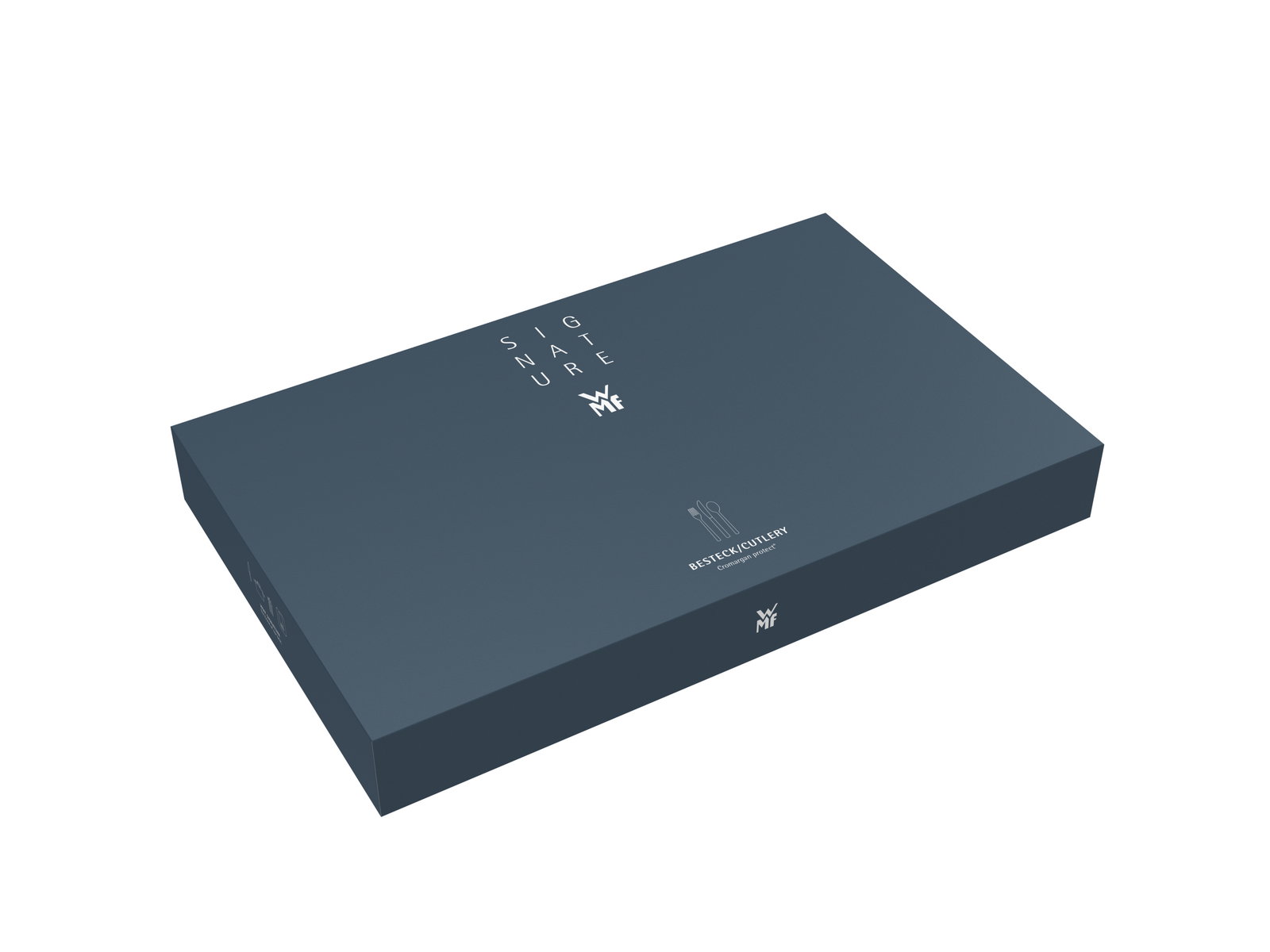 Verpackung des Bestecksets Flame Plus 30-tlg. von schräg oben betrachtet.