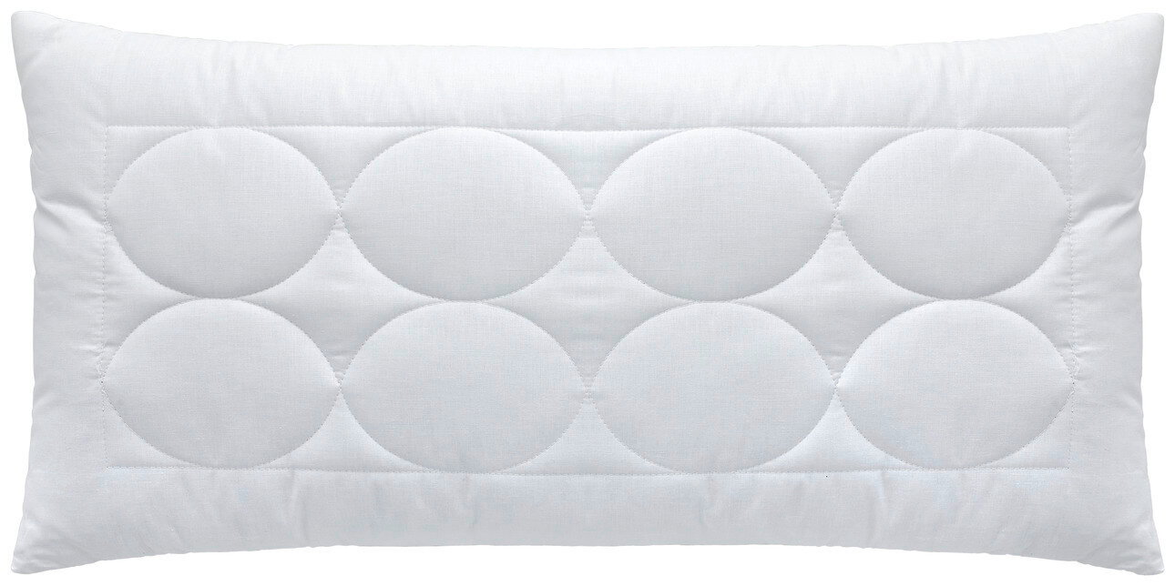 Kopfkissen 40x80 cm mit kreisförmigem Steppmuster, Vorderansicht