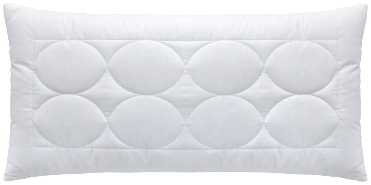 Bio-Vio Kopfkissen TENDRE Kopfkissen 40x80 cm mit kreisförmigem Steppmuster, Vorderansicht