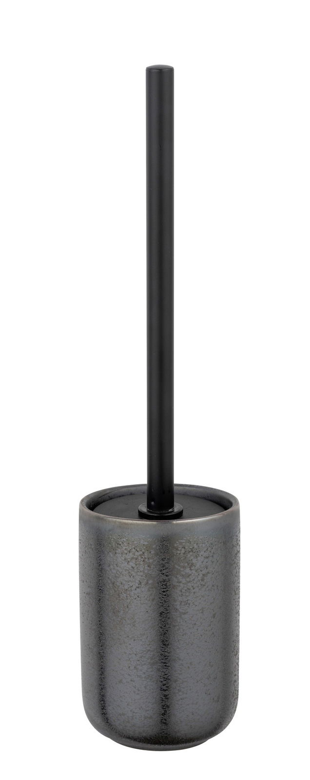 Schöner Wohnen WC-Garnitur RUFINA Keramik WC-Garnitur Rufina in dunklem Design, frontal abgebildet.