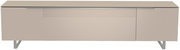 Frontansicht eines modernen, beigen XL TV-Lowboards mit klaren Linien und Metallbeinen.