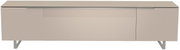 Frontansicht eines modernen, beigen XL TV-Lowboards mit klaren Linien und Metallbeinen.