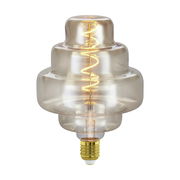 Dekorative LED-Glühbirne mit spiralförmigem Filament, seitliche Perspektive