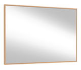 Rechteckiger Spiegel mit schmalem Holzrahmen, seitliche Perspektive