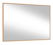 Rechteckiger Spiegel mit schmalem Holzrahmen, seitliche Perspektive