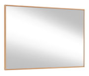 Rechteckiger Spiegel mit schmalem Holzrahmen, seitliche Perspektive