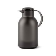 Schwarze Isolierkanne Samba 1,5l, seitliche Perspektive