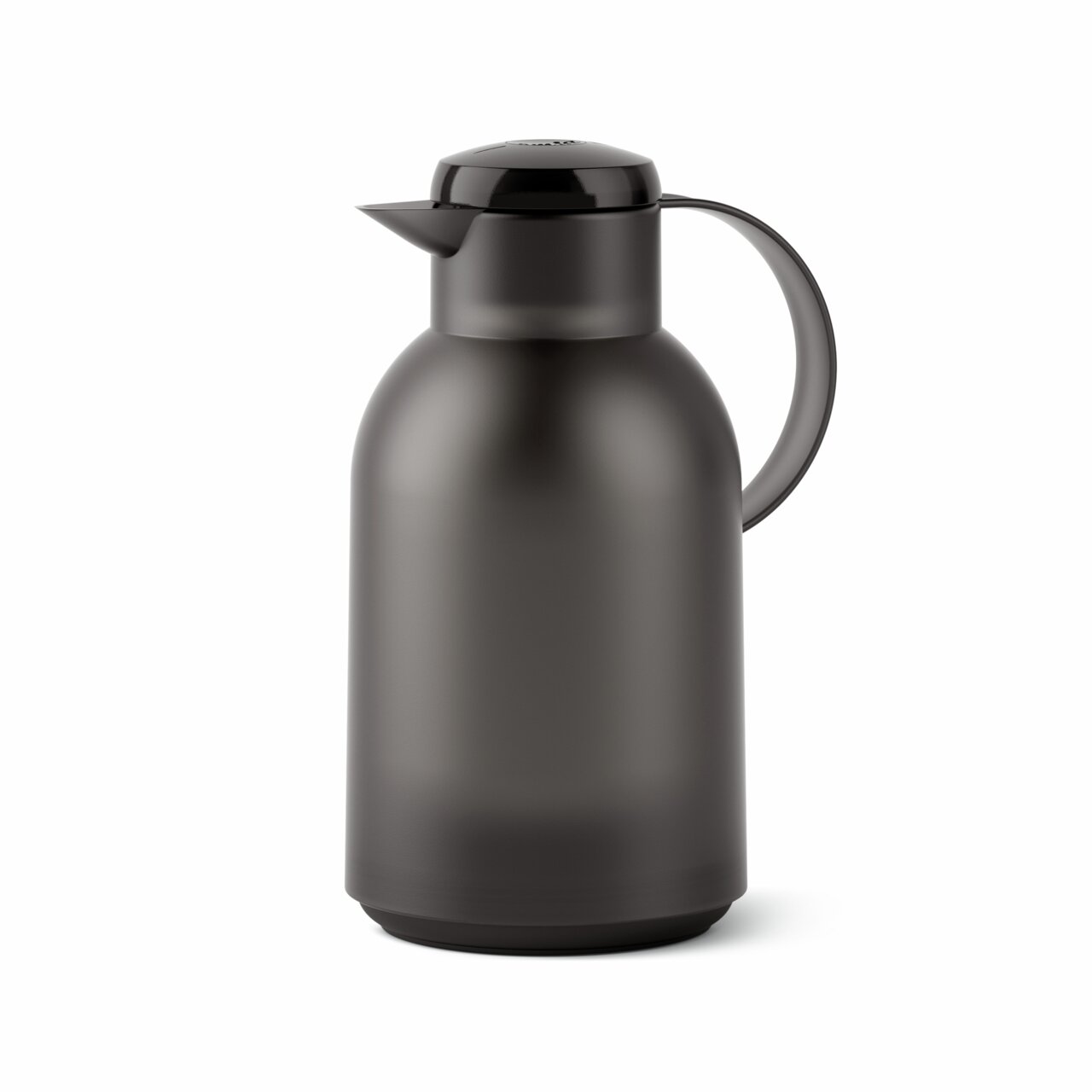 Emsa Isolierkanne 1,5l SAMBA Schwarze Isolierkanne Samba 1,5l, seitliche Perspektive