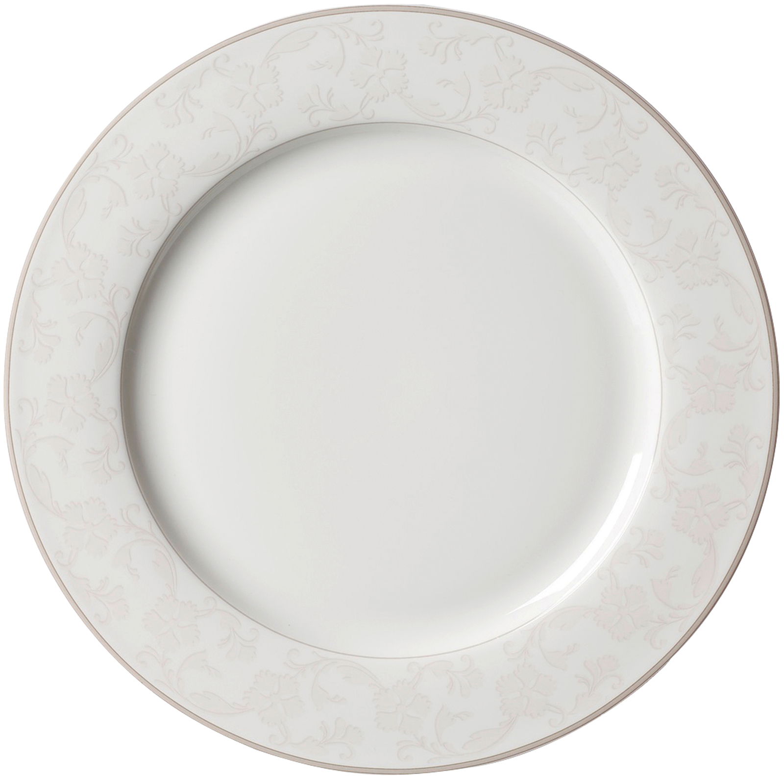 Eleganter Speiseteller Isabella 27cm mit floralem Muster, Draufsicht