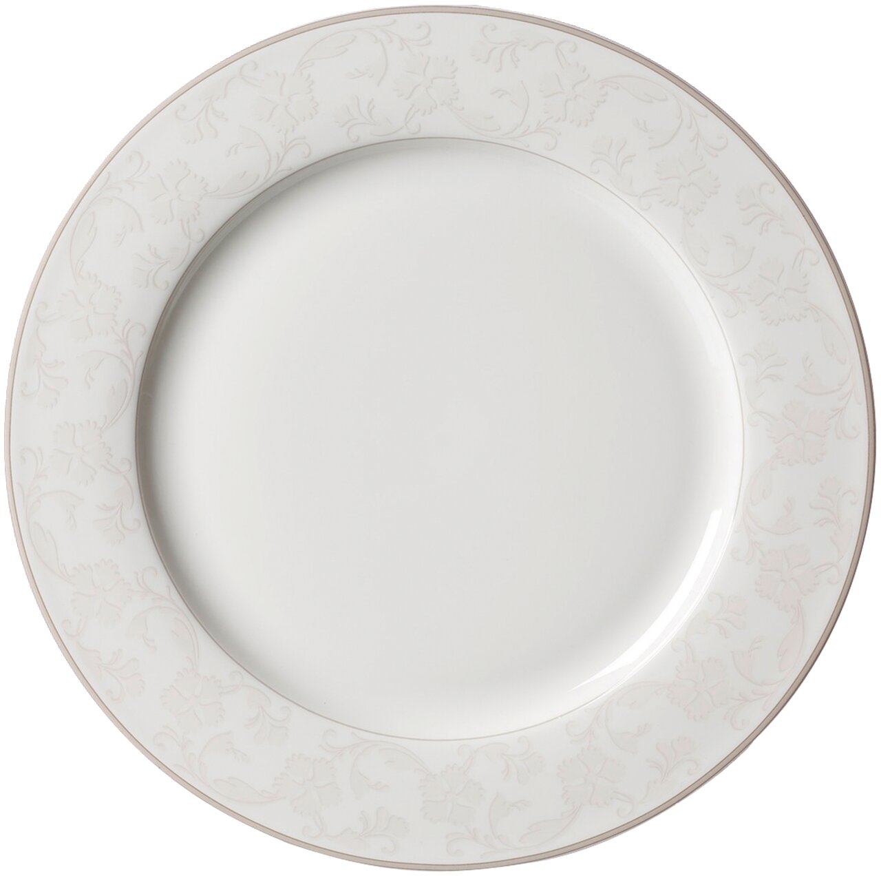 Eleganter Speiseteller Isabella 27cm mit floralem Muster, Draufsicht