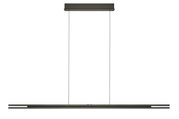 Moderne LED-Pendelleuchte BEN in minimalistischer, rechteckiger Form, von vorne betrachtet.